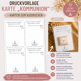 KOMMUNION DANKE PDF-Download Karte