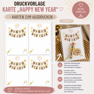 Happy New Year PDF-Download Karte