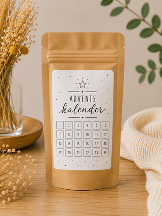 ADVENTSKALENDER 5 Sticker für Geschenktütchen