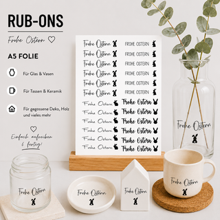 Rub On Sticker Frohe Ostern