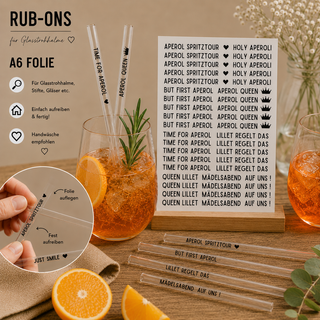 Rub On Sticker Strohhalme Sprüche