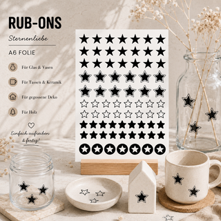 Rub On Sticker Sterne