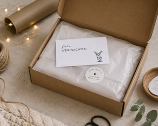100 Weihnachts- Grußkärtchen in schwarz-weiß