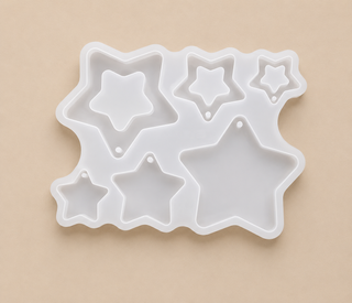 Silikonform Sterne-Anhänger 6er Set