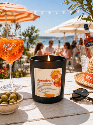 APEROLZEIT - 10 Sticker für Kerzengläser
