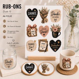 Rub On Sticker Danke A6