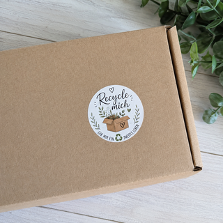 Sticker Hinweise für Kartons RECYCLE MICH