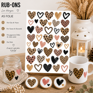 Rub On Sticker Leo Herzen gemischt