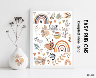 Rub On Sticker Boho