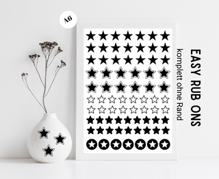 Rub On Sticker Sterne