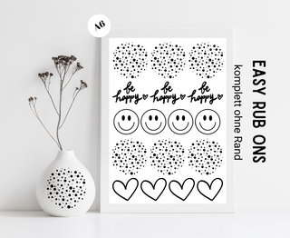 Rub On Sticker Be happy