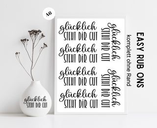 Rub On Sticker Glücklich steht dir gut A6