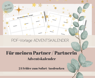 Für meinen Partner/in Adventskalender PDF-Download