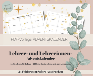 Lehrer- und Lehrerin  - Adventskalender PDF-Download