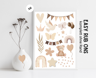 Rub On Sticker Boho Baby A6