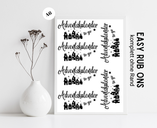 Rub On Sticker Adventskalender to go A6
