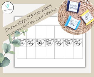 FÜR DICH PDF-Download Banderolen für Mini-Rittersport Täfelchen
