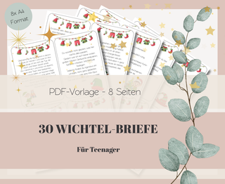 30 Wichtelbriefe für Kinder von ca. 11-15 Jahre - 8 Seiten PDF Download
