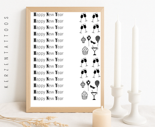 Wasserschiebefolie Happy New Year 1