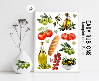 Rub On Sticker Oliven (A6)