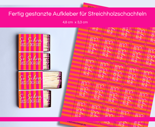 So schön, dass es Dich gibt  Sticker für Streichholzschachteln