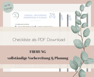 Firmung Checkliste für Eltern (PDF) – vollständige Vorbereitung & Planung