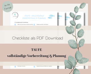 Taufe Checkliste für Eltern & Paten (PDF-Download) – vollständige Vorbereitung & Planung