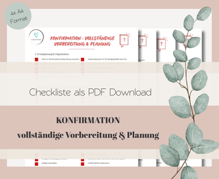 Konfirmation Checkliste für Eltern (PDF) – vollständige Vorbereitung & Planung