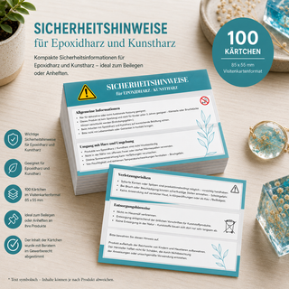EPOXIDHARZ / KUNSTHARZ Warnhinweise Karten