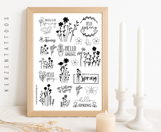Wasserschiebefolie Hello Spring A5