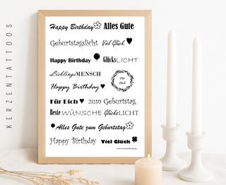 Wasserschiebefolie Geburtstag 1