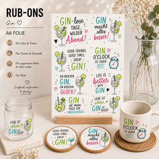 Rub On Sticker GIN A6
