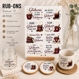 Rub On Sticker Glühwein A6