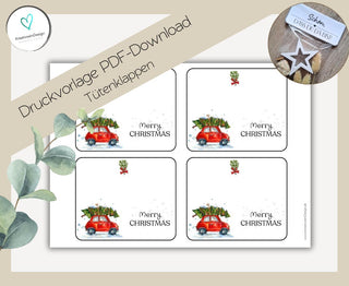 PDF-Download Tütenklappe: Merry Christmas