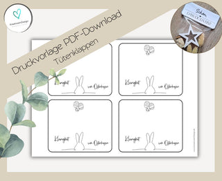 PDF-Download Tütenklappe: Kleinigkeit Osterhase