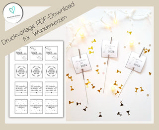 Weihnachten  -Download Schildchen für Wunderkerzen