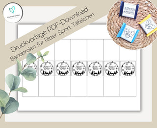 WINTERGRÜSSE PDF-Download Banderolen für Mini-Rittersport Täfelchen