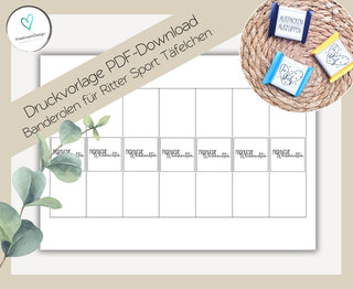 FRÖHLICHE WEIHNCHTEN PDF-Download Banderolen für Mini-Rittersport Täfelchen