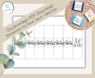 FROHE OSTERN 1 PDF-Download Banderolen für Mini-Rittersport Täfelchen