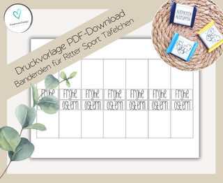 FROHE OSTERN 3 PDF-Download Banderolen für Mini-Rittersport Täfelchen