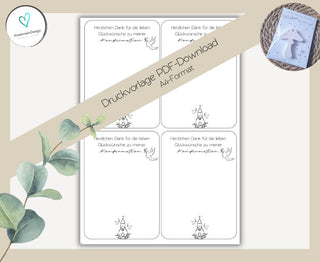 KONFIRMATION DANKE PDF-Download Karte