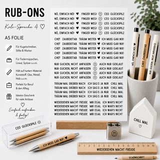 Rub On Sticker Kuli Sprüche 4