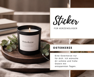 OSTERKERZE - 10 Sticker für Kerzengläser
