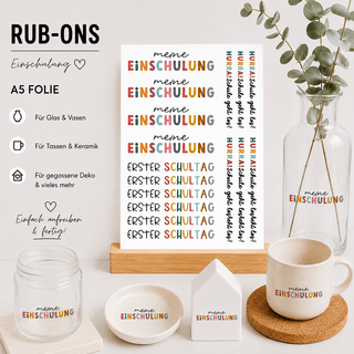 Rub On Sticker Einschulung "Meine Einschulung"