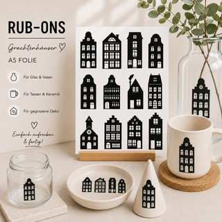 Rub On Sticker Grachtenhäuser