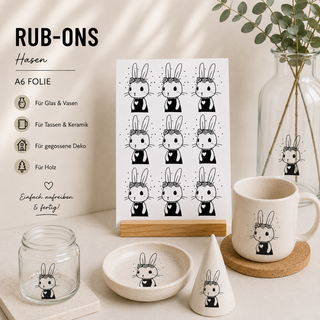 Rub On Sticker Osterhasen 2