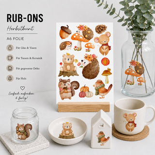 Rub On Sticker Herbst Igel A6