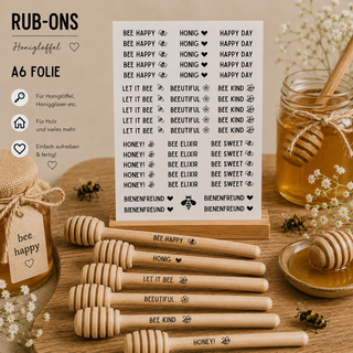Rub On Sticker Honiglöffel