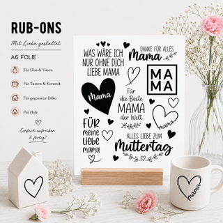 Rub On Sticker Muttertag