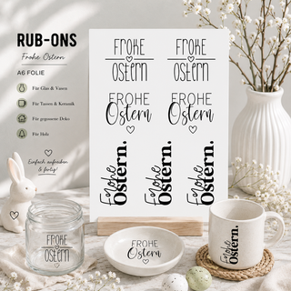 Rub On Sticker Frohe Ostern A6